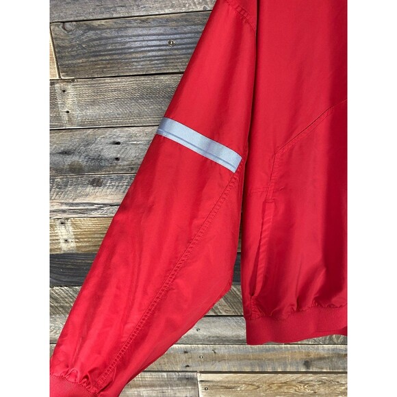 Nike Men's Sz M Red Ohio State Pullover Wind Breaker Reflective 1/4 Zip - Picture 3 of 15